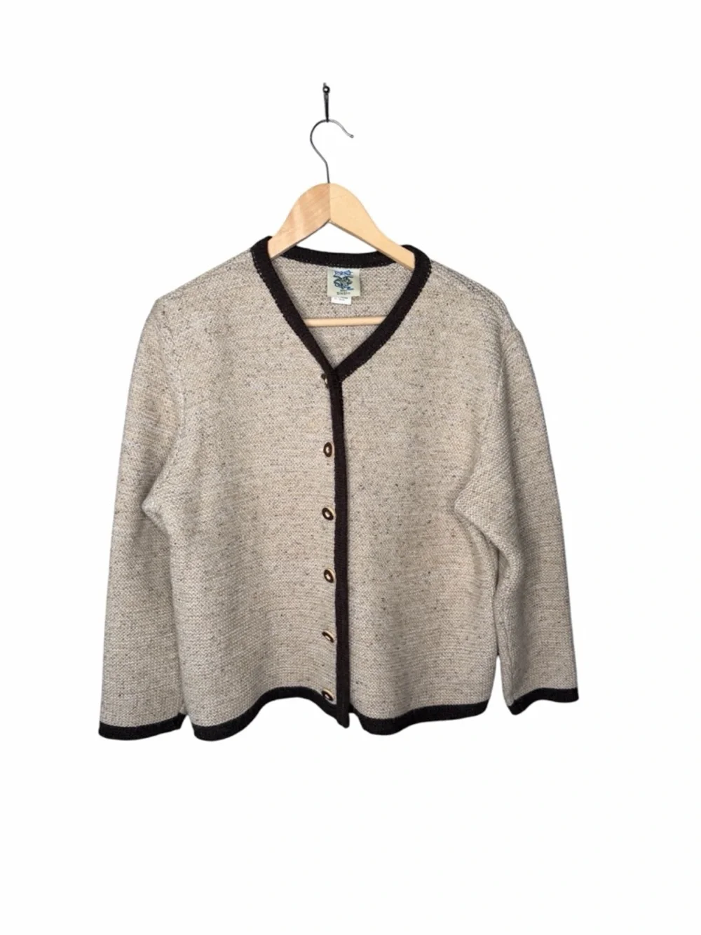 Isar Tratchten Traditional German Wool Silk Blend Cardigan - Picture 2 of 12